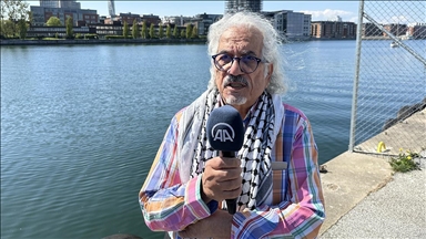 Leve Palestina composer in Sweden’s Malmo where thousands protest Israel’s participation in Eurovision