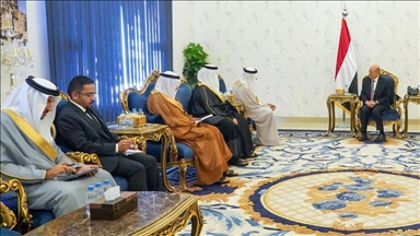 عدن.. العليمي يبحث مع وزير خارجية البحرين تطورات غزة والمنطقة