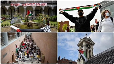 Protestas universitarias contra la violencia en Gaza se extienden por todo el mundo pese a represión