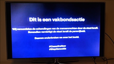 Belgium's VRT television protests against Israel during Eurovision broadcast
