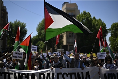 В Мадриде организовано шествие в поддержку Палестины