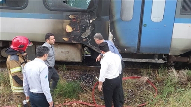 آتش‌سوزی در بخشی از قطار مسیر تهران