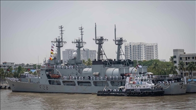 Turkish Navy's TCG Kinaliada Corvette conducts joint training in Bay of Bengal