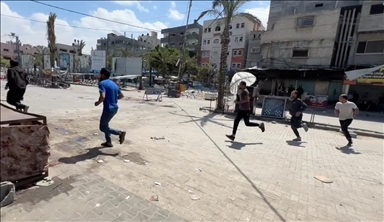 La fuite des Gazaouis, sous les bombardements, filmée