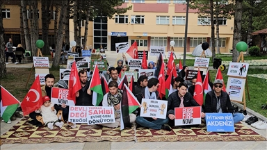 Çorum'da üniversiteliler Gazze için 3 günlük oturma eylemi başlattı