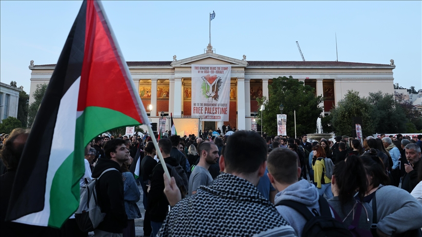 ‘No human can stay silent’: Students in Greece join global pro-Palestine campus protests