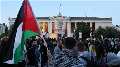 ‘No human can stay silent’: Students in Greece join global pro-Palestine campus protests