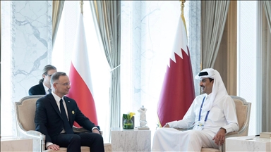 أمير قطر يبحث مع رئيس بولندا التطورات في غزة