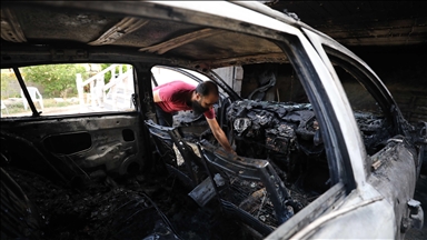 Batı Şeria'da yasa dışı Yahudi yerleşimciler, Filistinlilerin araçlarına zarar verdi