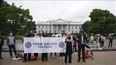ABD'de federal hükümet çalışanları, Nekbe'nin 76. yılında Beyaz Saray önünde gösteri düzenledi