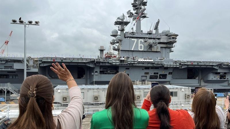 Атомный авианосец США «Рональд Рейган» покинул базу в Японии спустя 9 лет