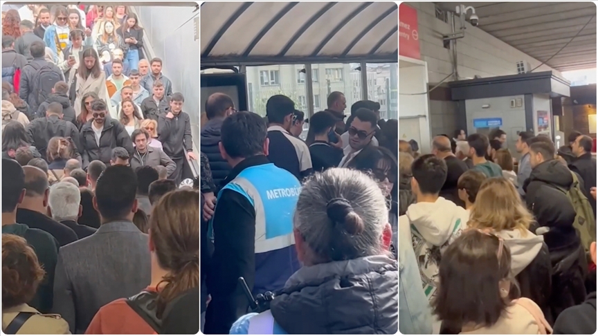 Mecidiyeköy metrobüs durağında yürüyen merdiven arızası yoğunluğa neden oldu
