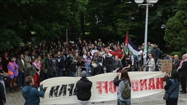 Manifestation propalestinienne devant l'ambassade d'Israël en Croatie