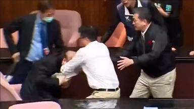 Taiwan’s legislature sees brawls, booing, bruises over parliament reforms