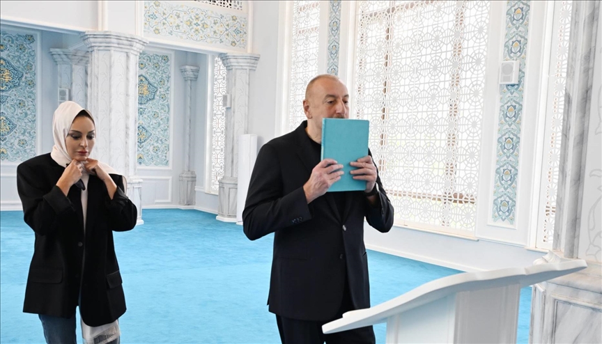 Azerbaijani president opens restored Zangilan Mosque