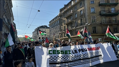 Тысячи протестующих прошли шествием в Женеве в поддержку Газы