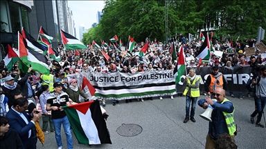 Avrupa'nın kalbi Brüksel'de on binler, İsrail'e yaptırım uygulanması talebiyle yürüdü