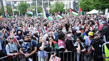 Thousands march in Brussels, demanding sanctions against Israel