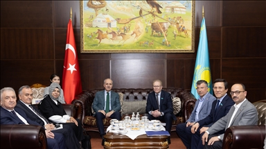 Türkiye's parliament speaker arrives in Kazakhstan