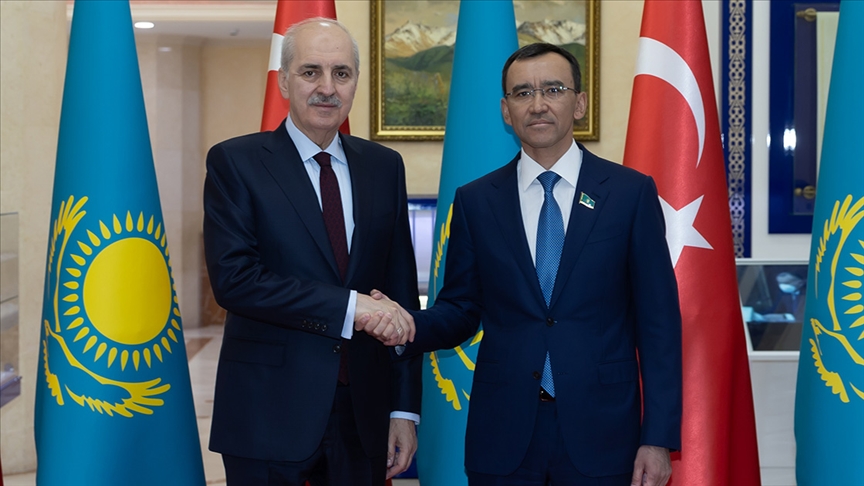 TBMM Başkanı Kurtulmuş, Kazakistan Senatosu Başkanı Aşimbayev ile görüştü