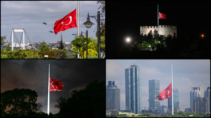 İran Cumhurbaşkanı Reisi'nin hayatını kaybetmesinin ardından Ankara'da bayraklar yarıya indirildi