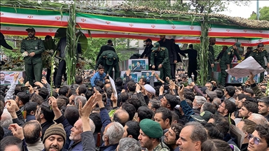 Helikopter kazasında hayatını kaybeden İran Cumhurbaşkanı Reisi için Tebriz'de cenaze töreni düzenlendi