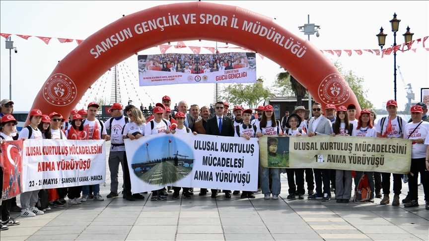 Atatürk'ün Samsun'dan Havza'ya gittiği yolu gençler, Türk bayrağıyla yürüyecek