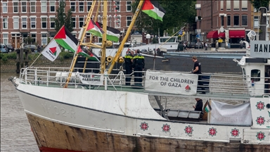 Gazze'ye yardım götürmek üzere Norveç'ten yola çıkan Handala isimli gemi Hollanda'ya ulaştı