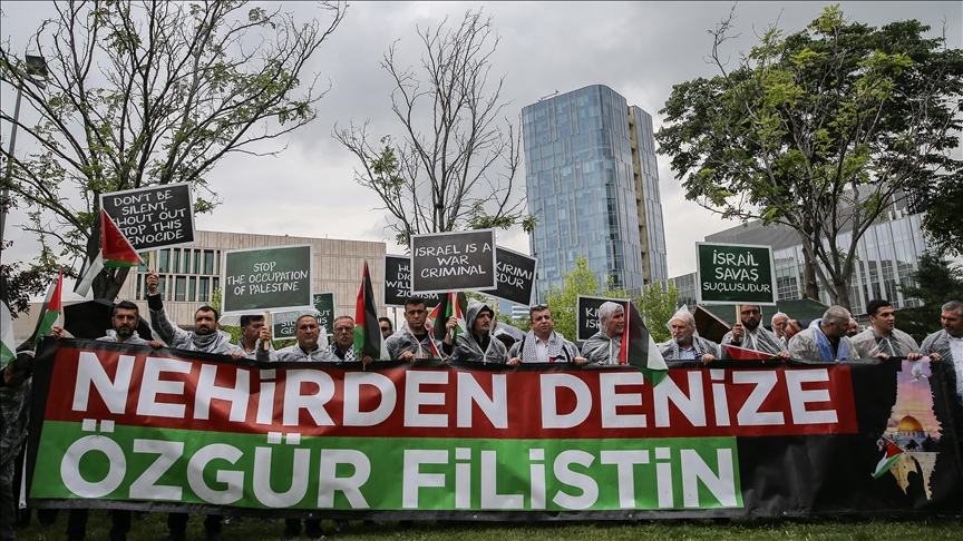 أنقرة.. مظاهرة أمام السفارة الأمريكية احتجاجا على مجزرة رفح