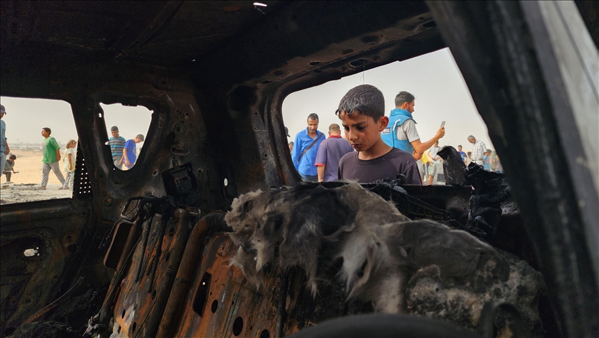 Israel claims Palestinian civilians killed from fire after strike in Rafah