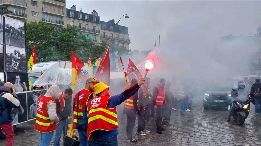 France : Manifestation des cheminots contre la liquidation de Fret SNCF