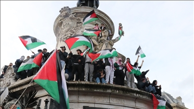مظاهرة مؤيدة لفلسطين في العاصمة الفرنسية
