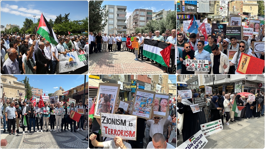 İsrail'in Gazze'ye saldırıları protesto edildi
