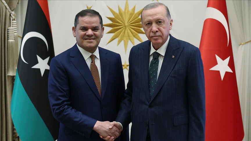 Cumhurbaşkanı Erdoğan, Libya Milli Birlik Hükümeti Başbakanı Dibeybe'yi kabul etti