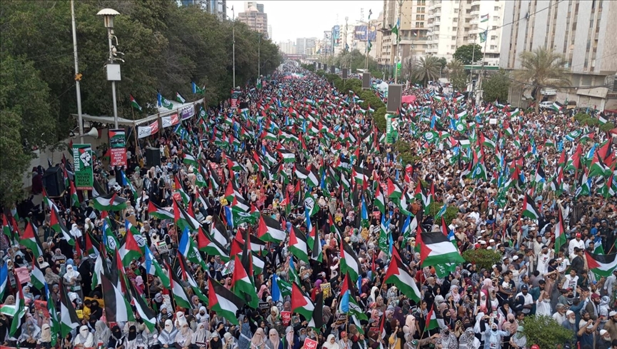 ‘All eyes on Rafah,’ tens of thousands rally in Pakistan’s Karachi