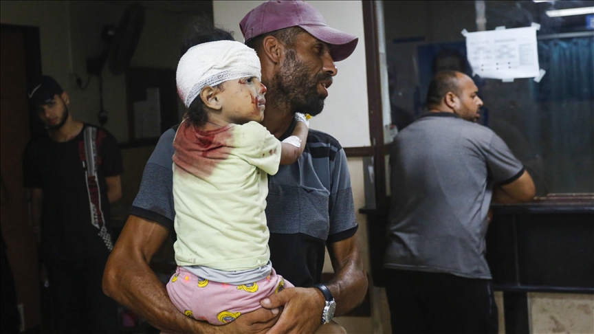 Gaza hospital struggles to cope with influx of injured after deadly Israeli attack