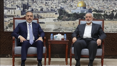 Turkish foreign minister holds meeting with Hamas leader in Qatar