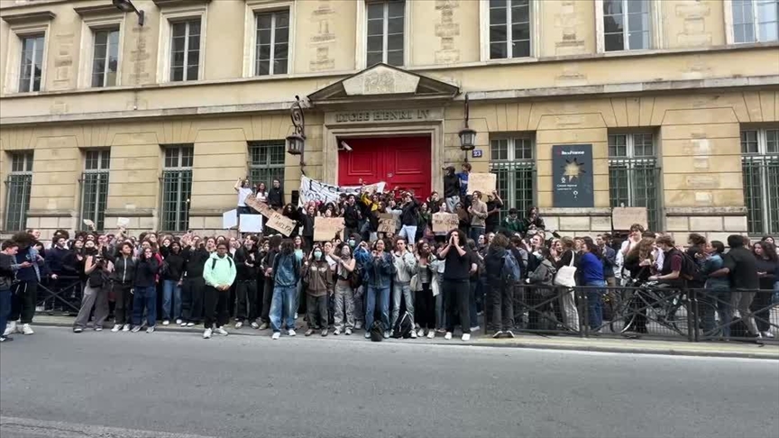 France : Manifestation d'étudiants contre la victoire de l'extrême droite aux élections européennes