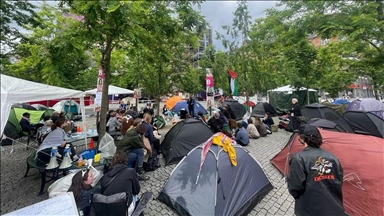 Copenhagen activists set up encampments, demand govt stop selling weapons to Israel