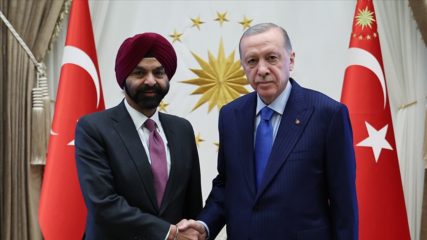 Cumhurbaşkanı Erdoğan, Dünya Bankası Başkanı Banga'yı kabul etti