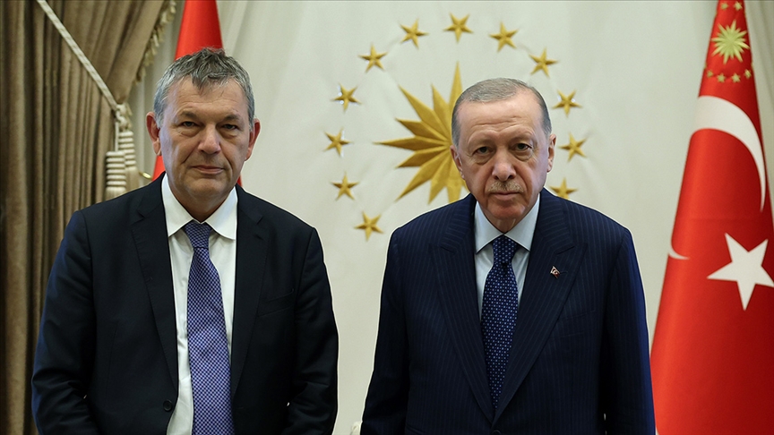 Cumhurbaşkanı Erdoğan, UNRWA Genel Komiseri Lazzarini'yi kabul etti