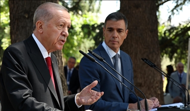 Erdoğan: Türkiye dhe Spanja do të punojnë së bashku për paqen Izrael-Palestinë