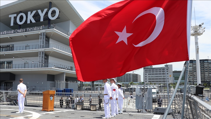 Turkish naval corvette opens to public visitors in Tokyo