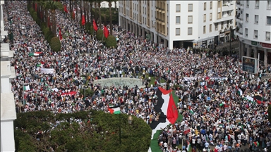 Rallies in 48 Moroccan cities in support of Palestinians in Gaza