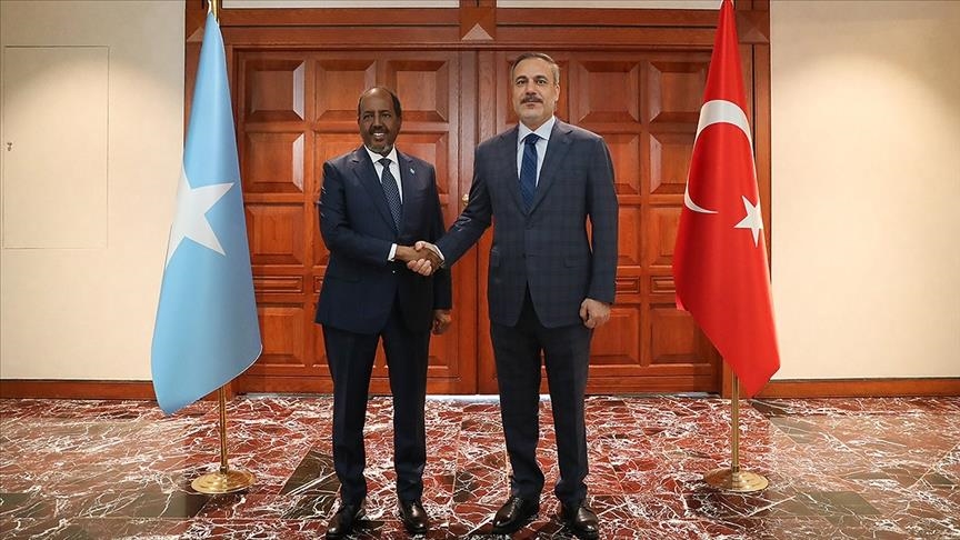 Turkish foreign minister meets Somali president