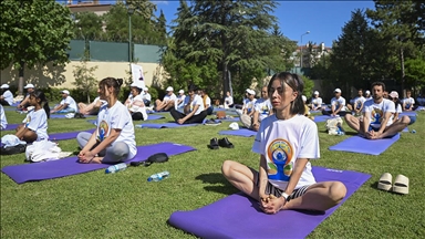 Ankara'da Uluslararası Yoga Günü etkinliği düzenlendi