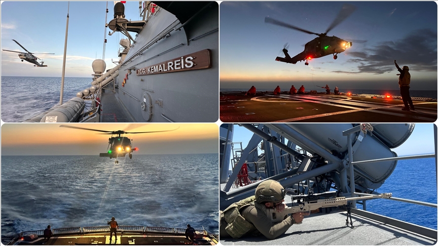 TCG Kemal Reis conducts training exercises off Libyan coast