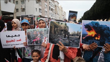 Maroc: des centaines de personnes manifestent en soutien à Gaza 