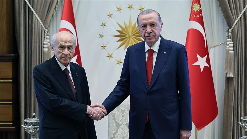 Cumhurbaşkanı Erdoğan, MHP Genel Başkanı Bahçeli ile görüştü