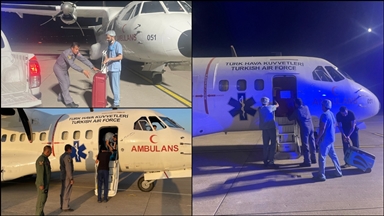 Hava Kuvvetlerinin ambulans uçağı organ nakli için havalandı